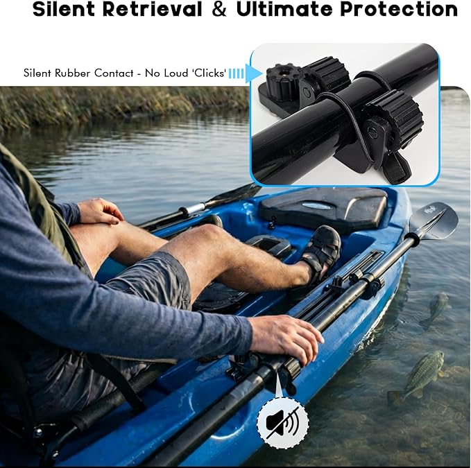 Fishing Kayak Cart - Kayak Küreği Tutucu Ray Montajlı Kayak